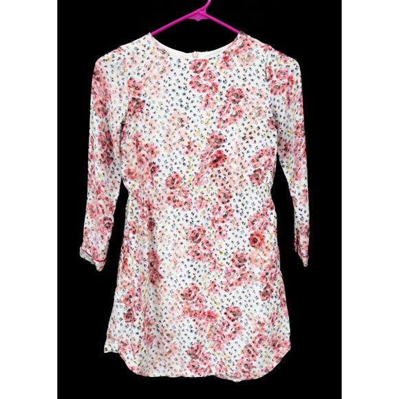 Paul Smith Junior Elastic Waist Long Sleeve Floral Print Lined Dress Size 8A